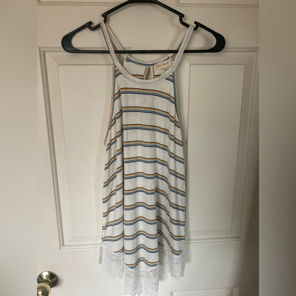 Hem & Tread Halter Tank Top- Size Medium